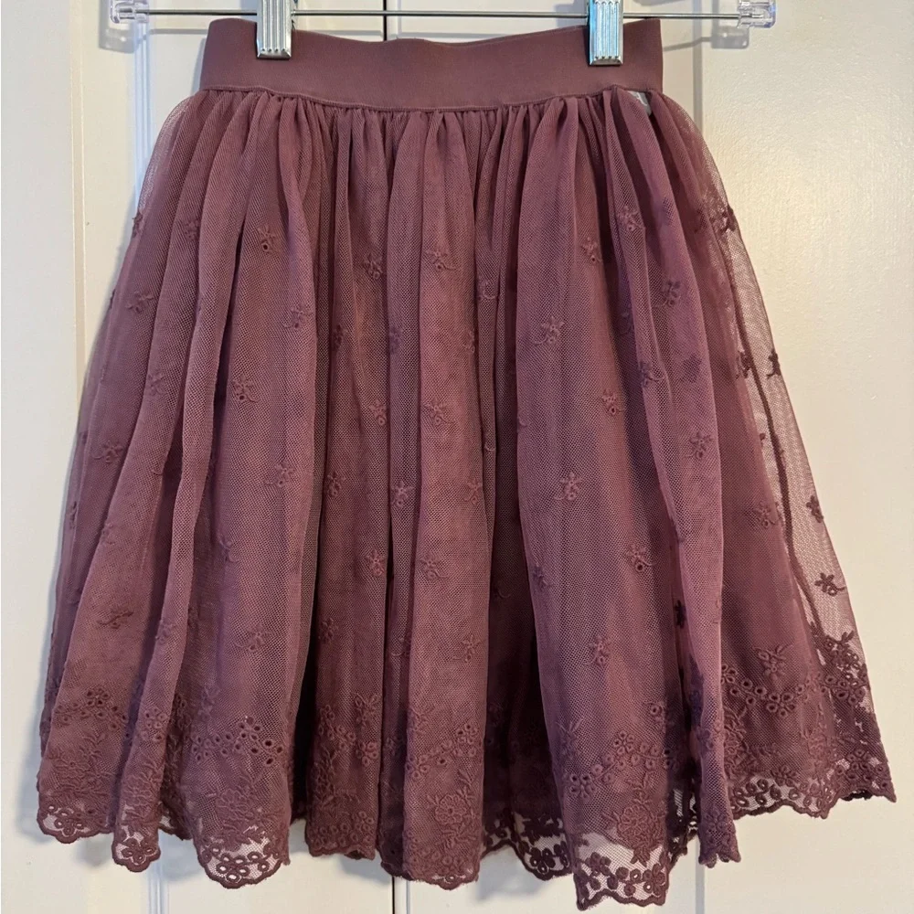 Deux Par Deux Girls Lace Skirt